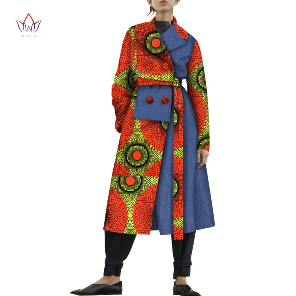 

2023 Spring African Dashiki Traditional Batik Women Coat Robe Longue Femme Print Bazin Riche Women Coat Plus Size Regular WY5657