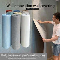 new design linen self adhesive wall covering anti collision bedroom wall decoration waterproof background wall bedroom decora