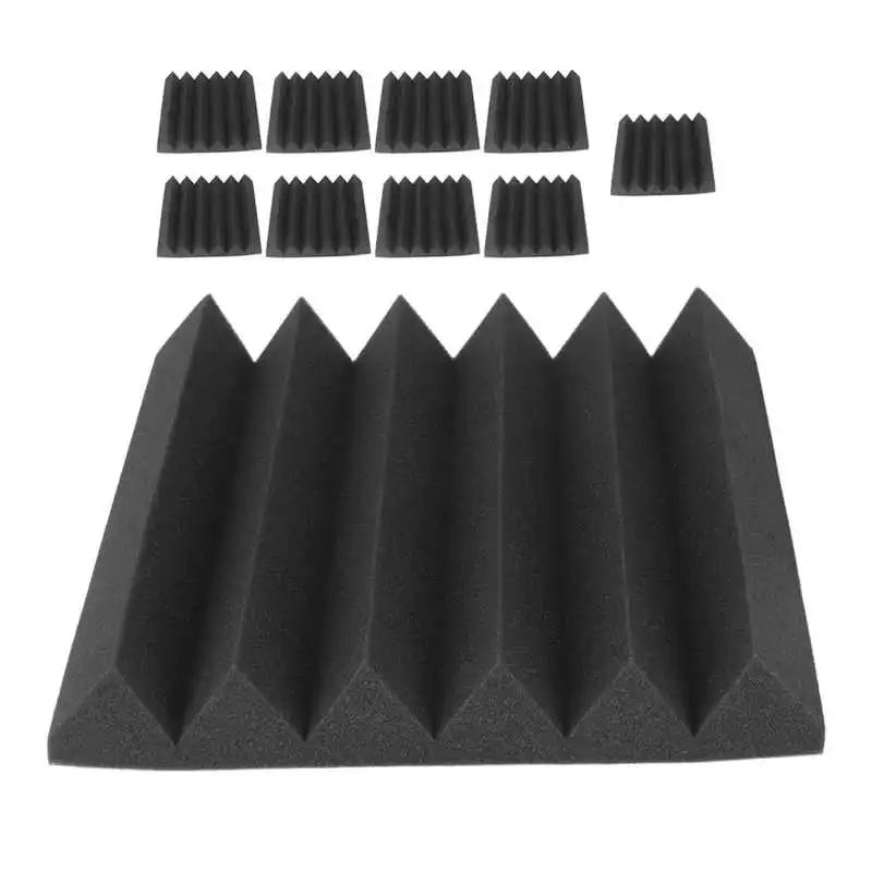 

foam 10Pcs Acoustic Panel Sound Absorbing Foam Soundproof Insulation Set Kit for Home Studio mousse