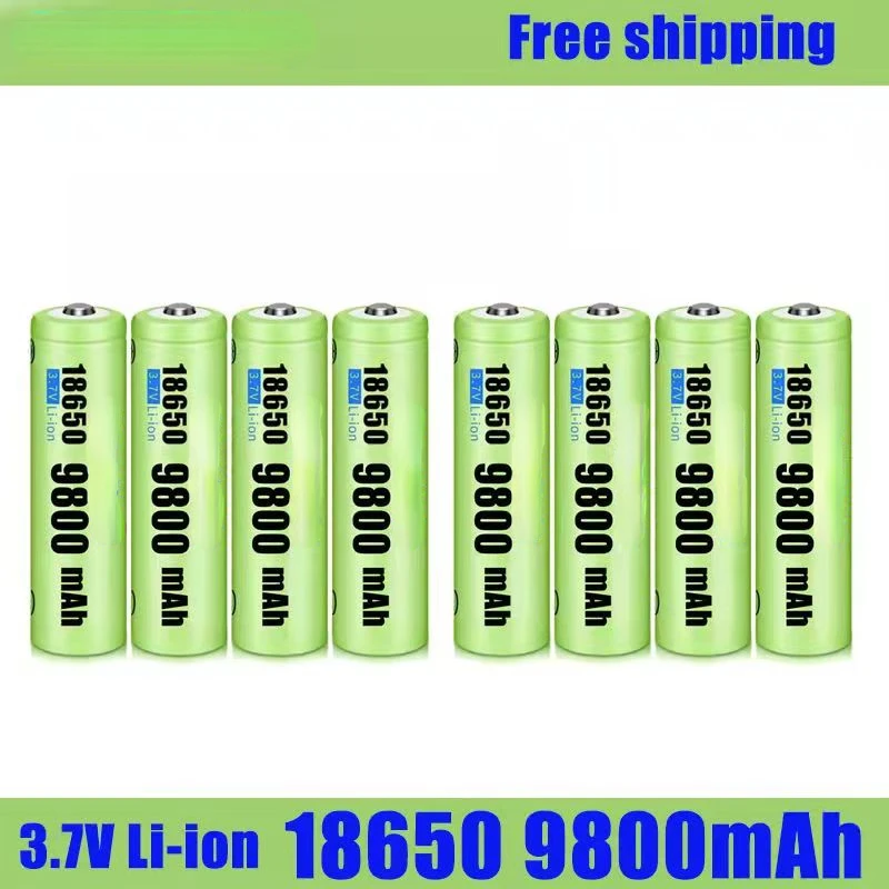 

2021 New 3.7V 18650 9800mAh Rechargeable Battery High Capacity Li-ion Rechargeable Battery For Flashlight Torch headlamp Battery