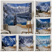 snow mountain natural scenery wall tapestry cheap hippie wall hanging bohemian wall tapestries mandala decor blanket