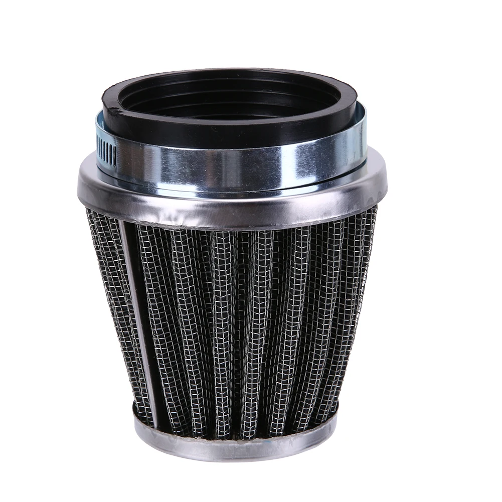 

60mm 2 Universal Motorcycle Intake Clamp-on Air Filter Cleaner Layer Steel Net Filter Cover Clamp Guard Replacement