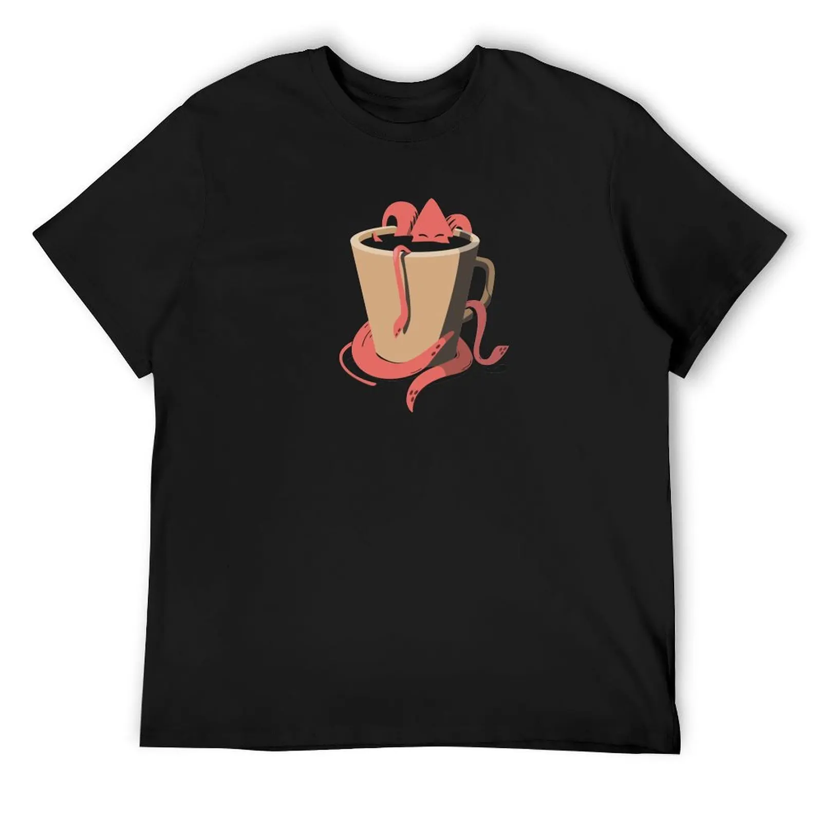 Футболка Coffee Squid топы большого размера винтажная рубашка в стиле аниме