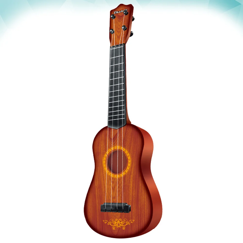 

Simulated Classical Wood Color Ukulele Musical Toy Guitar Toys Guitars Children Enlightenment Childrens Puzzle