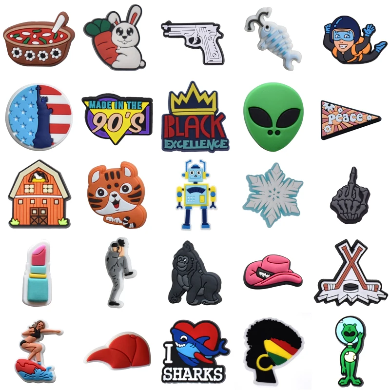 

Women Charm Decorations for Crocs Wholesale Bulk Girl Boy Packs Set Jeans Shoe Charms Kids Gifts Men Shoes Accessories Para Pins