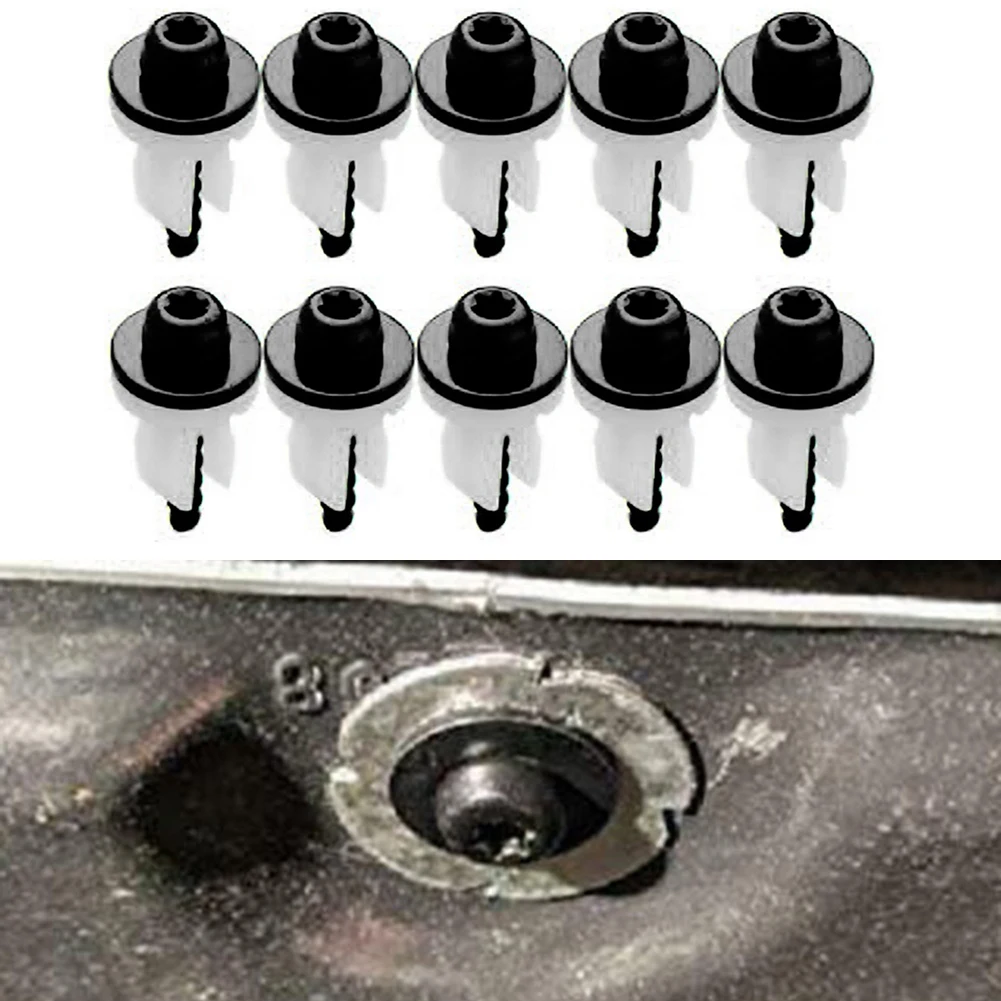

10 Sets T30 Torx Head Under Engine Shield Screw Grommet Set For Ford Vehicles Car Accessories High-quality Clip Fasteners