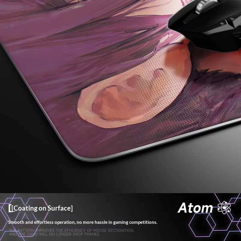 Фото Стеклянный коврик для мыши ATOM TRANSFER, гладкий и быстрый, устойчивый к загрязнениям и прочный, с покрытием, для TTK APEX CSGO, подарки для ПК №4