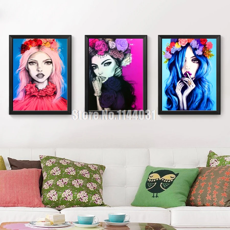 

Rose Girl Needlework 5D Diy Diamond Painting Cross Stitch Square Diamond Embroidery Home Decoration Full Diamond Mosaic Flower
