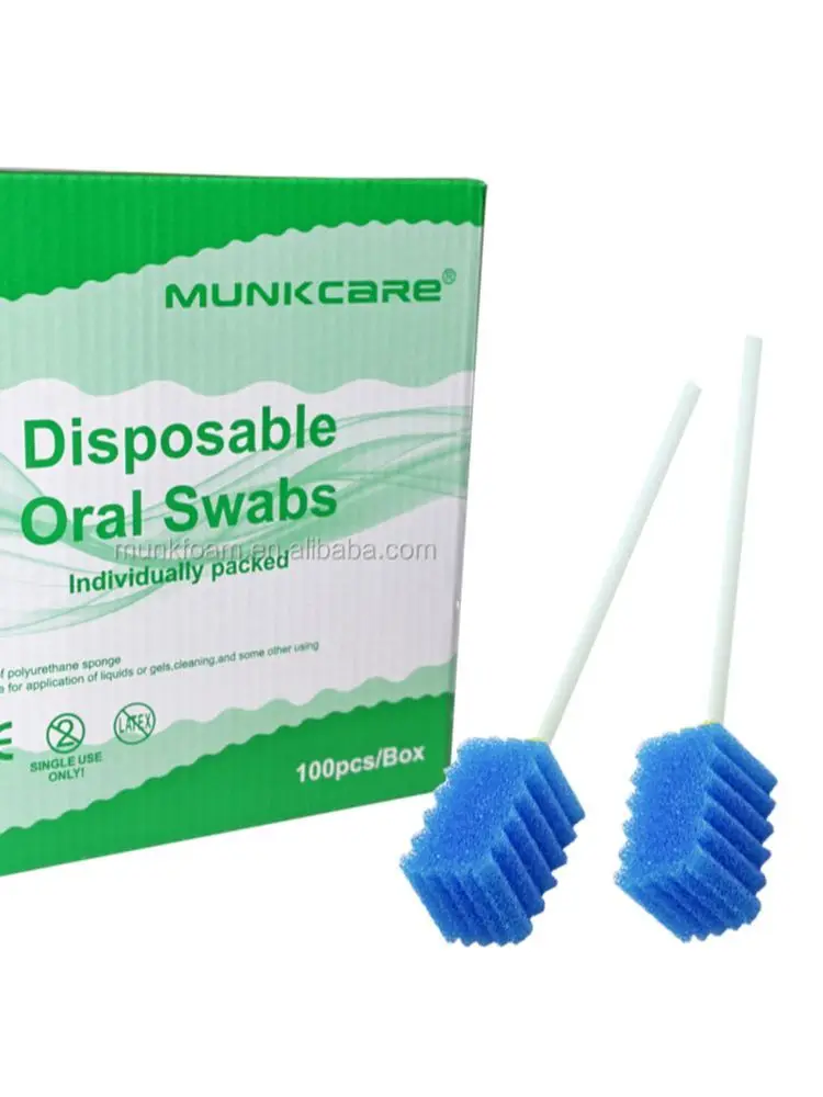 

Одноразовые палочки MUNKCARE для ухода за полостью рта, губчатые палочки, голубые палочки для полости рта