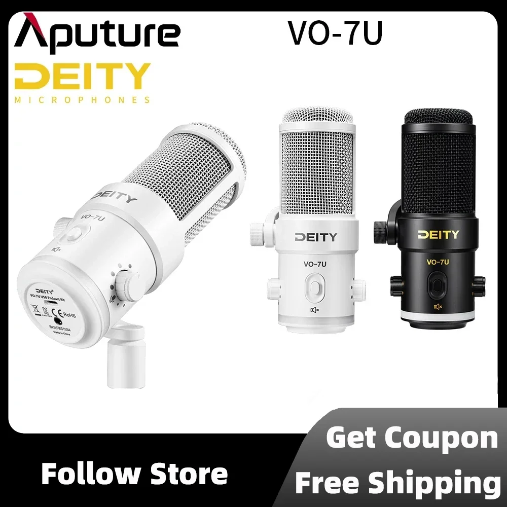 Aputure Deity VO-7U динамический суперкардиоидный микрофон Трипод для подкастов YouTube