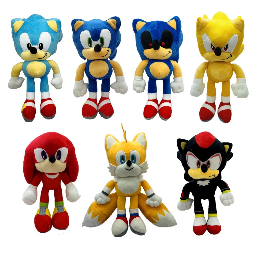 

Wholesale Price 30CM Sonic Plush Toy Knuckles Tails Cute Cartoon Soft Stuffed Anime Peluche Doll Birthday Gift For Children