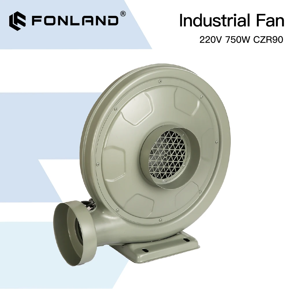 FONLAND 220V 750W Exhaust Fan Air Blower Centrifugal for CO2 Laser Engraving Cutting Machine Medium Pressure Lower Noise