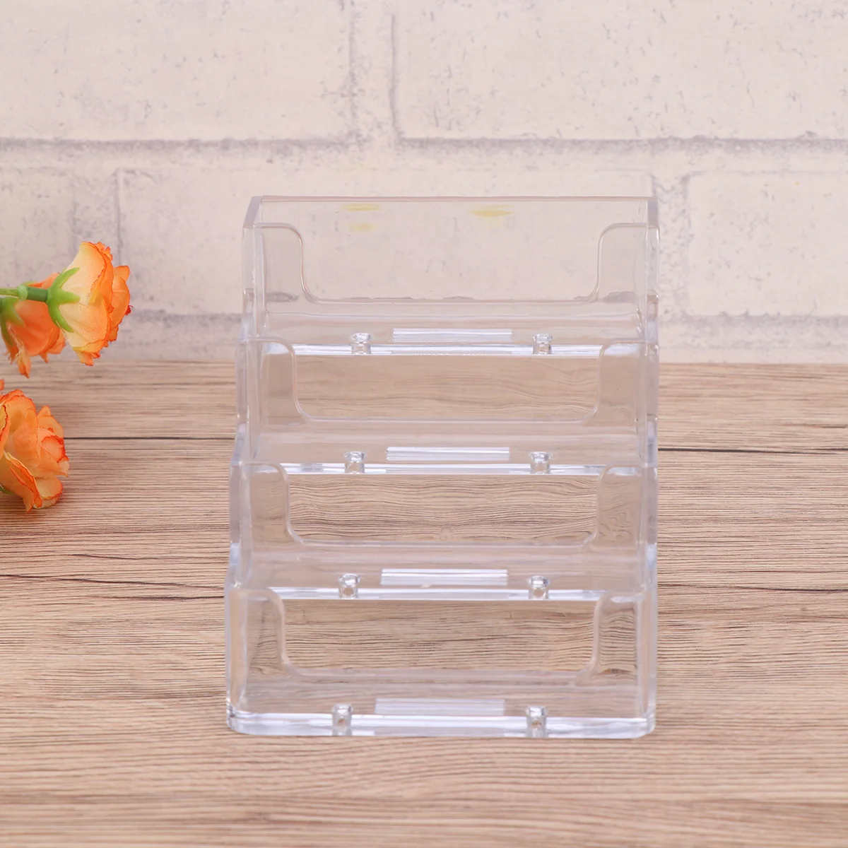 

Business Box Stand Display Sign Holder Acrylic Organizer Name Desktop Storage Table Moderncase Rack Desk Holders