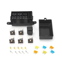 6 relays 6 atcato fuses holder block 12 slot relay fuse box with 41pcs metallic pins for automotive marine engine bay