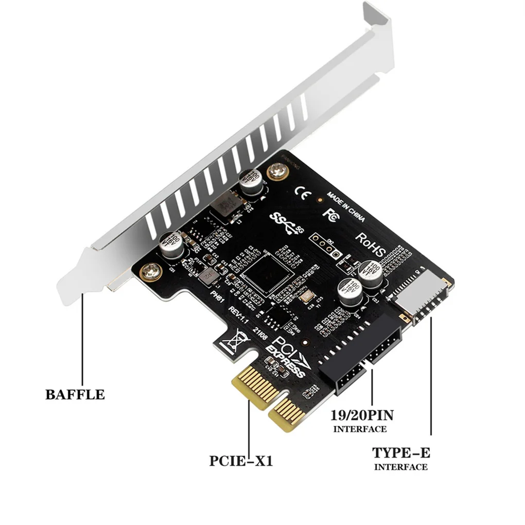 

Плата расширения PCIE на Type-c, адаптирующие аксессуары, универсальное соединительное оборудование, 19 20-контактные АДАПТЕРНЫЕ карты, компьютерные аксессуары