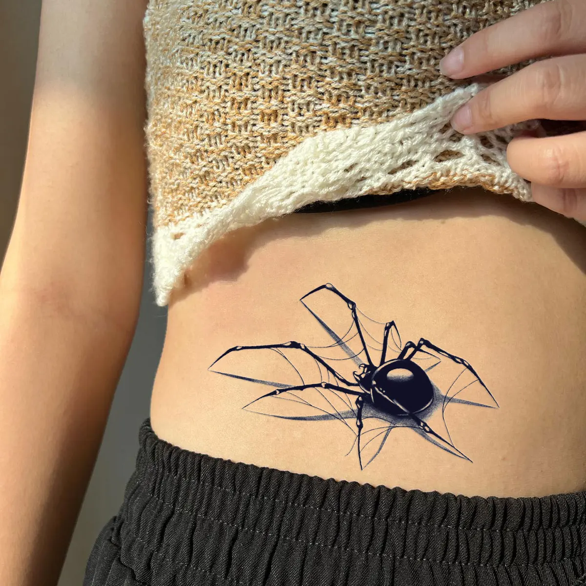 6 шт. временные татуировки в готическом стиле панк дизайн бабочки и пламени