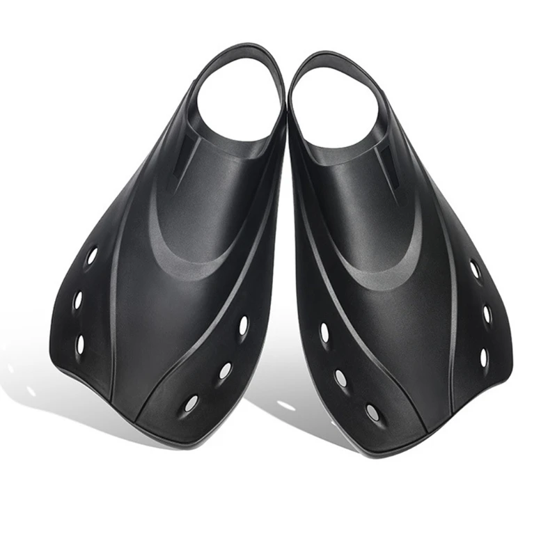 

Adults Short Light Full Foot Pocket Travel Size Short Blade Fins Flippers for Snorkeling Diving Scuba Swimming Training 24BD
