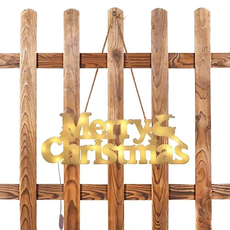 

Подсветка с надписью "Merry Christmas", уличный венок, украшения для рождественской елки, подвесная фотография для входной двери