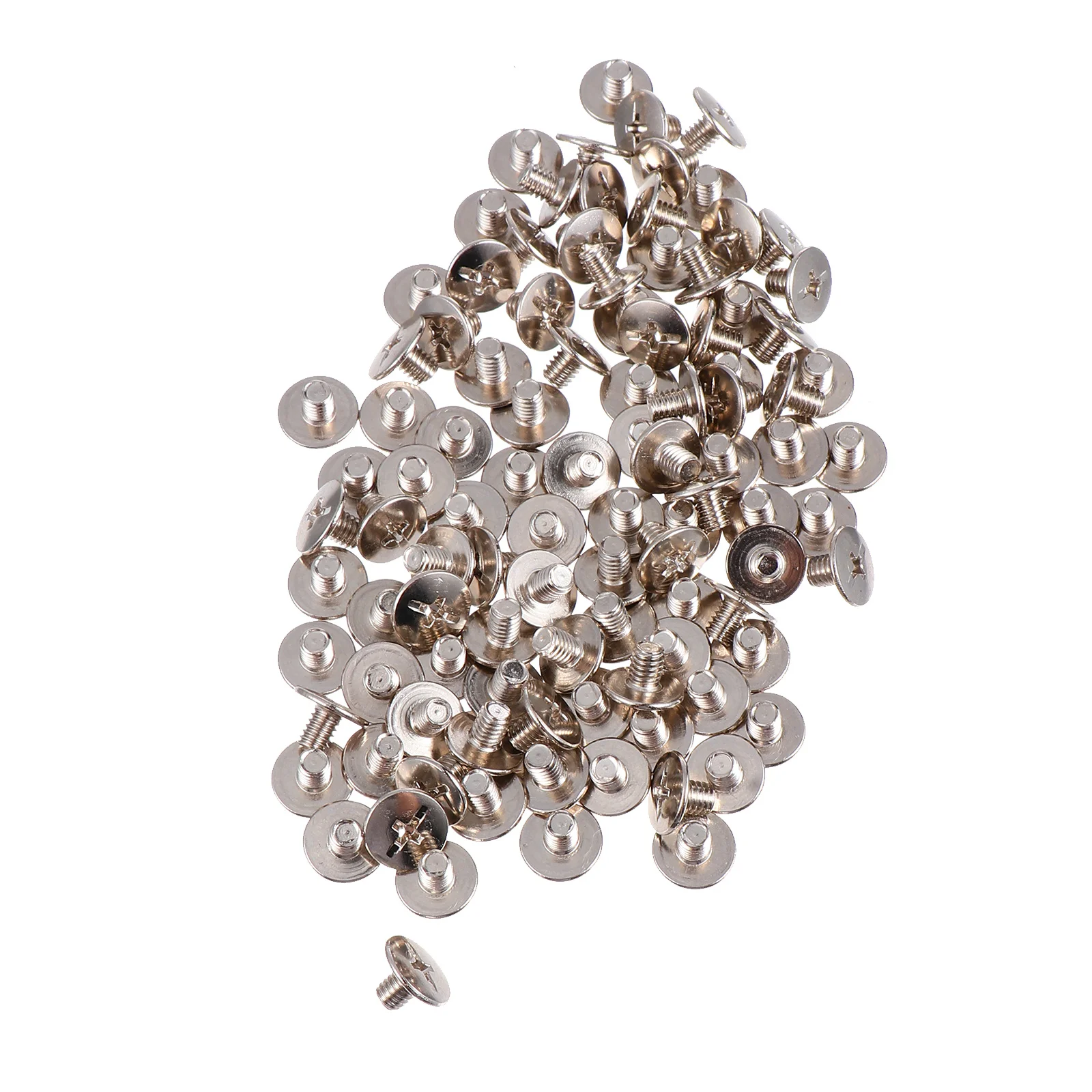 

100 Pcs Screws Assorted Kit Stainless Round Cross Head DIY Leather Decoration