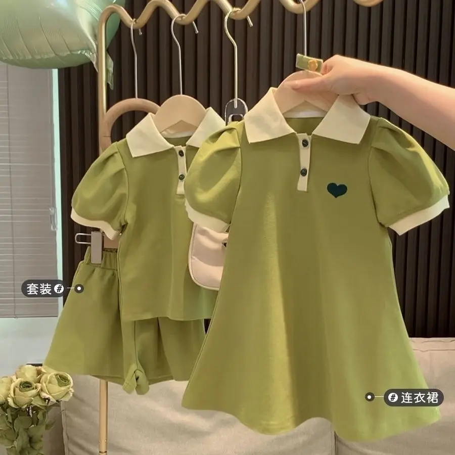 

New Arrival 2023 Girls' Polo Dress Set Cute Korean Style Baby Girls Polo Dress