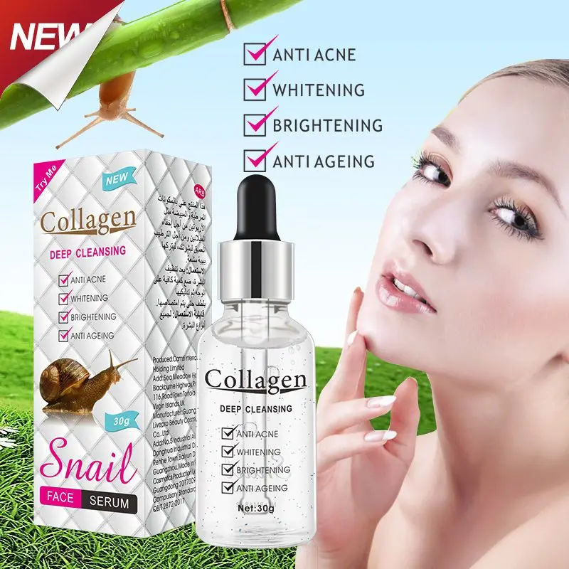 

HOTSALE Beauty Snail bone collagen Anti Wrinkle Snail Whitening Cream deeply Nourishing Face Serum Face Care cosmetics