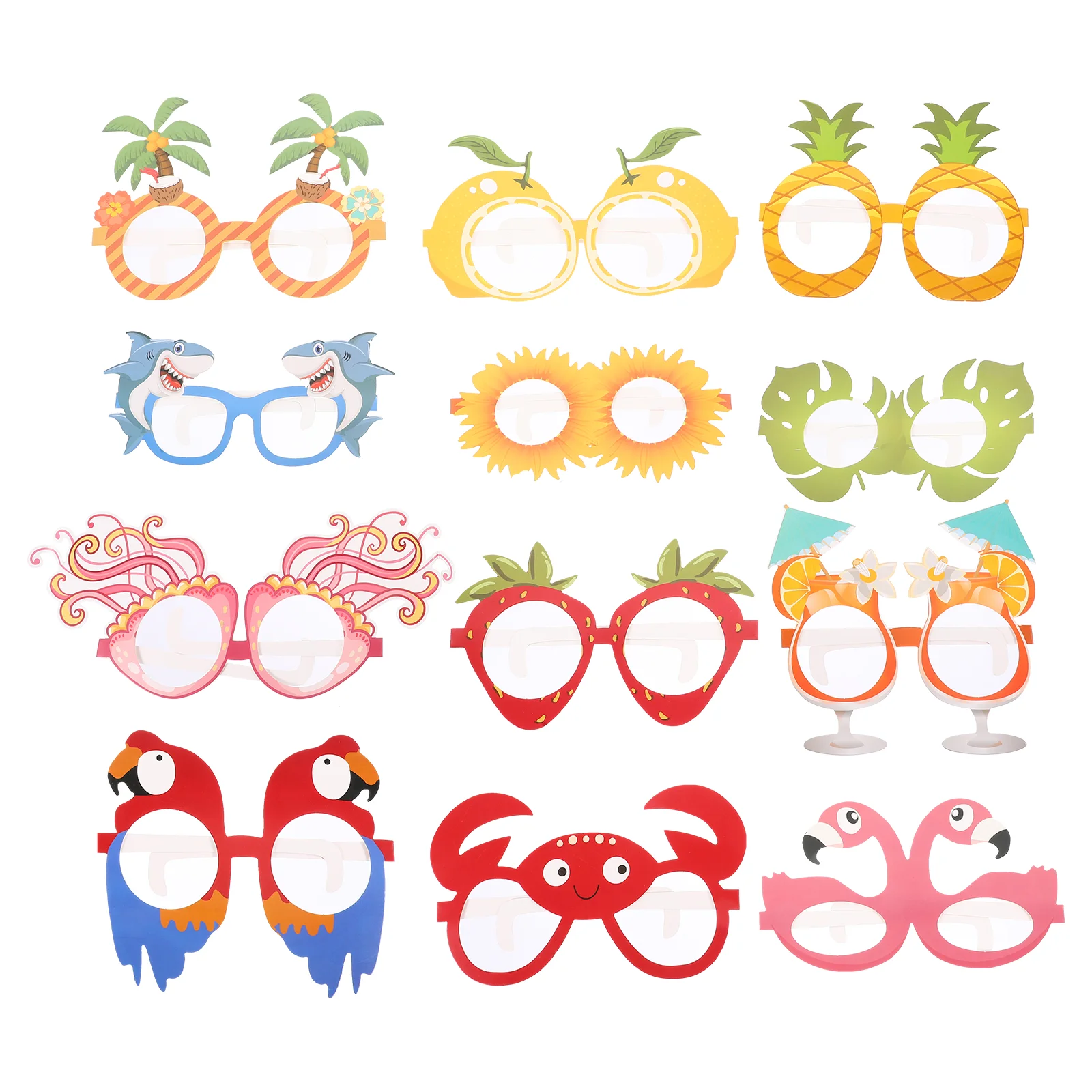 

Party Glasses Sunglasses Eyeglasses Summer Tropical Beach Kids Hawaiian Luau Favors Eyewear Prop Hawaii Paper Funny Photo Booth