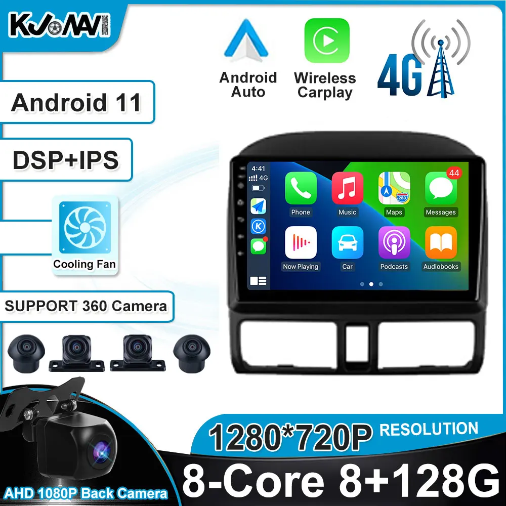 

Carplay Android 12 IPS Screen For Honda CRV 2001 - 2006 Car Radio Multimedia Stereo Player 4G WiFi GPS Navigation Video