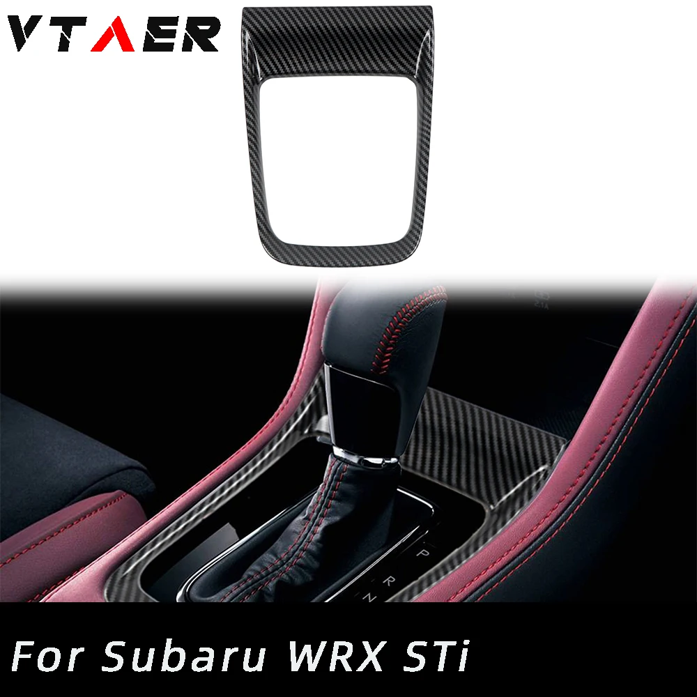 

For Subaru WRX / WRX STI 2014-2019 Interior Accessories ABS Carbon Fiber Gear Shift AUTO Trim Decoration Multimedia Knob Frame