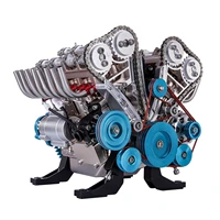 500pcs diy v8 engine model metal mechanical engine science experiment physics toy gift decoration teaching