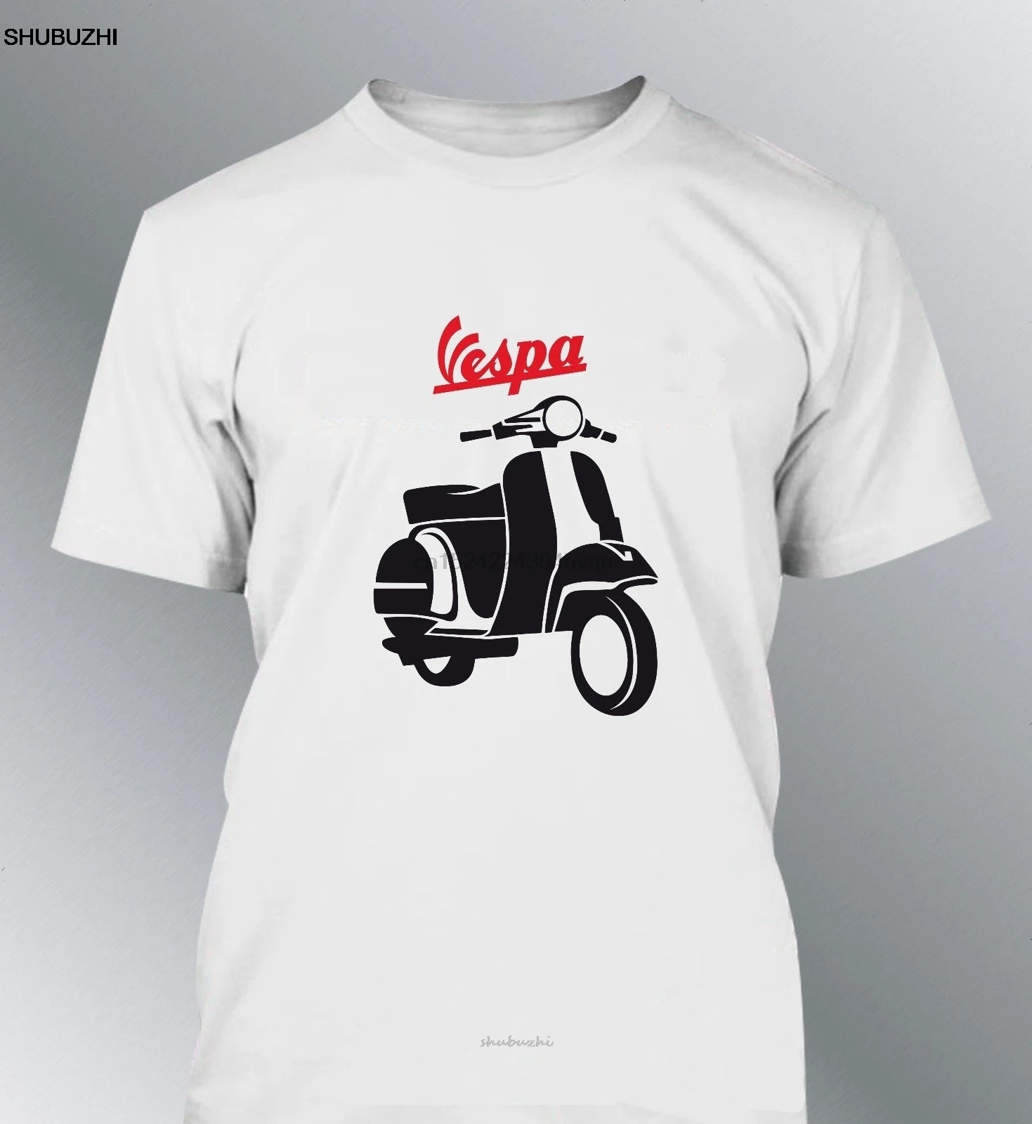 

Custom T-shirt Men Vintage Vespa Scooter Short Sleeves Leisure Fashion Round Neck women tshirt