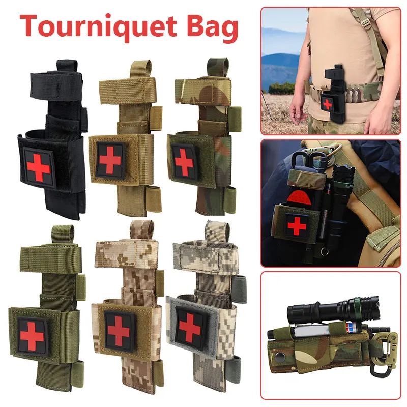 

MOLLE Nylon Tourniquet Pouch Holder Trauma Shears EMT Storage Bag EDC Belt Pouch Flashlight Holster Medical Scissor Molle Pouch