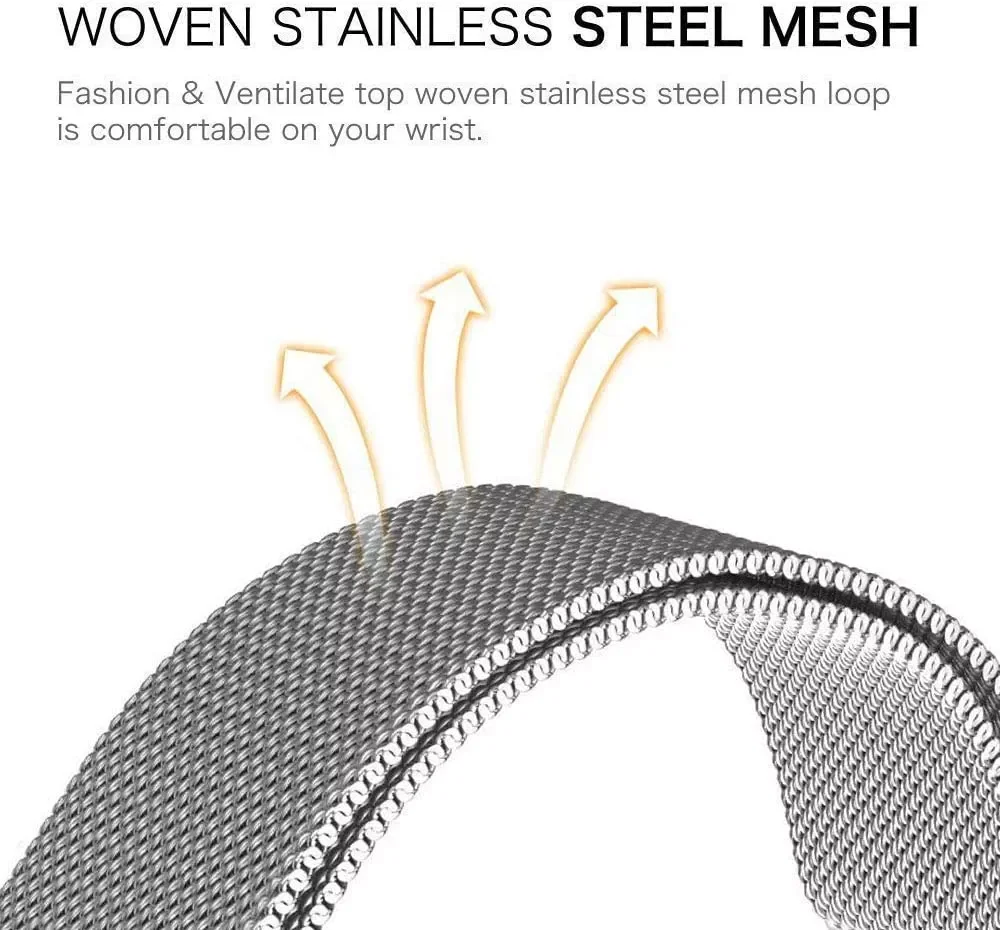 No Gaps Loop Strap For Samsung Galaxy Watch 4 Classic 46mm 42mm/Watch 4 44mm 40mm Wrist Band Curved end Metal Bracelet