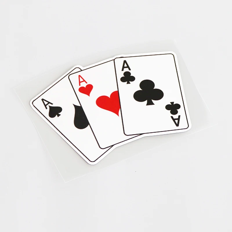 

Interesting Poker Car-styling PVC Decor Car Sticker Decal 13CM*8.2CM