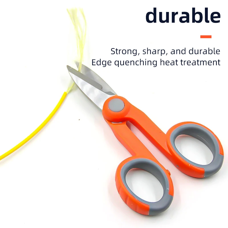 Burboro Stainless Steel Scissors Fiber Optic Cutter FTTH Scissors Tools Kavlar Sharp Scissors
