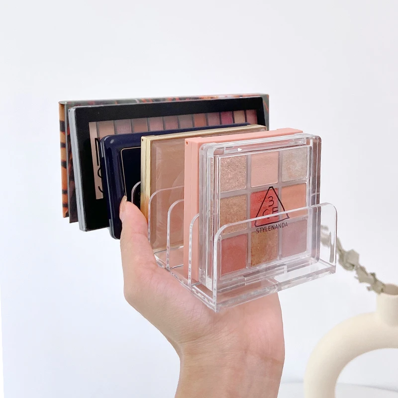 

Transparent Acrylic Eyeshadow Palette Eyeliner Powders Storage Rack Desktop Cosmetics Sundries Storage Shelf Makeup Organizer