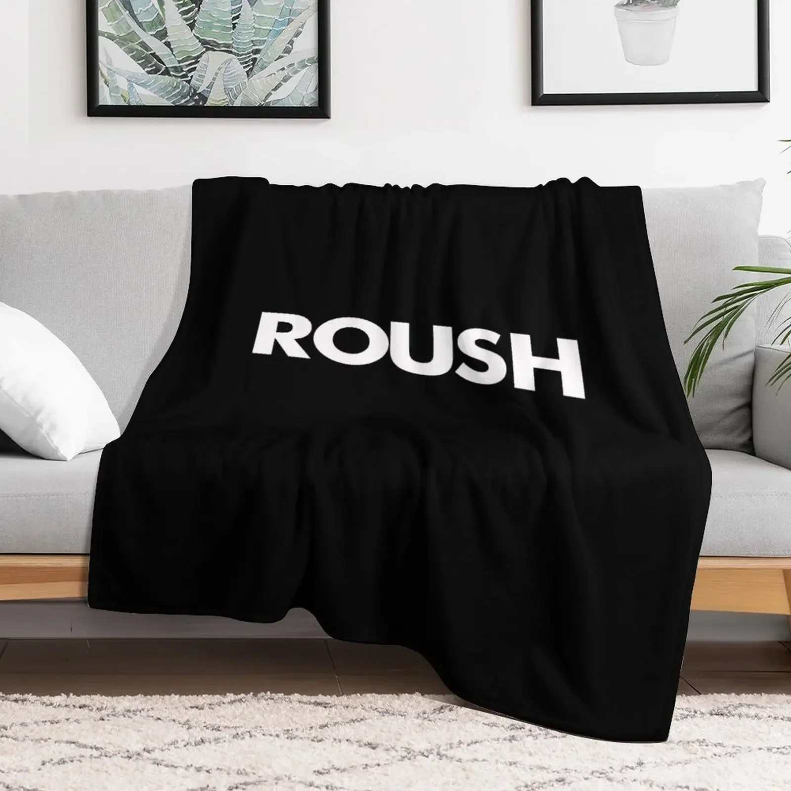 Белое одеяло с логотипом Roush свободное декоративное покрывало для сна модные
