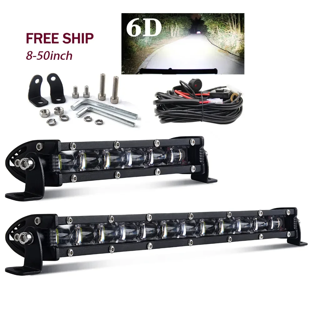 

NEW US Grill Led Bar 8'' 14'' 20'' 26'' 32'' 38 inch Super Slim Single Row Motorcycle A