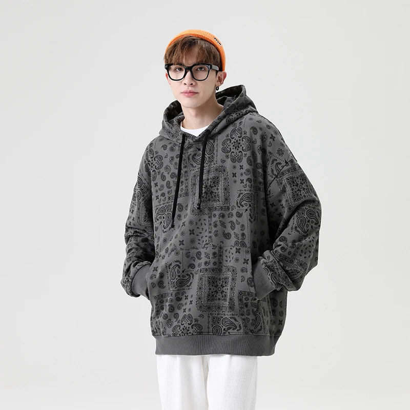 

Хлопковый Мужской Повседневный пуловер в стиле Харадзюку, Свитшот оверсайз для подростков, новинка весны 2022, Высококачественная уличная одежда с принтом