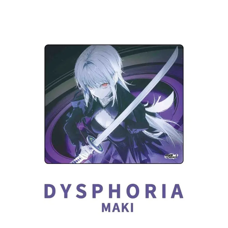 Фото Стеклянный игровой коврик для мыши DYSPHORIA MAKI SAYO, 490*420 мм, профессиональный коврик для мыши для киберспорта, для игр в жанре FPS, подарок №2