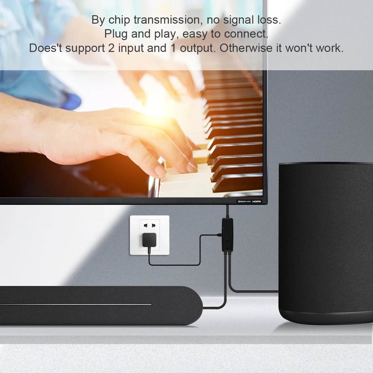 ЭМК Дигитал СПДИФ Оптический аудио разветвитель 2-портовый Тослинк адаптер 1 вход 1 выходный кабельный хаб.