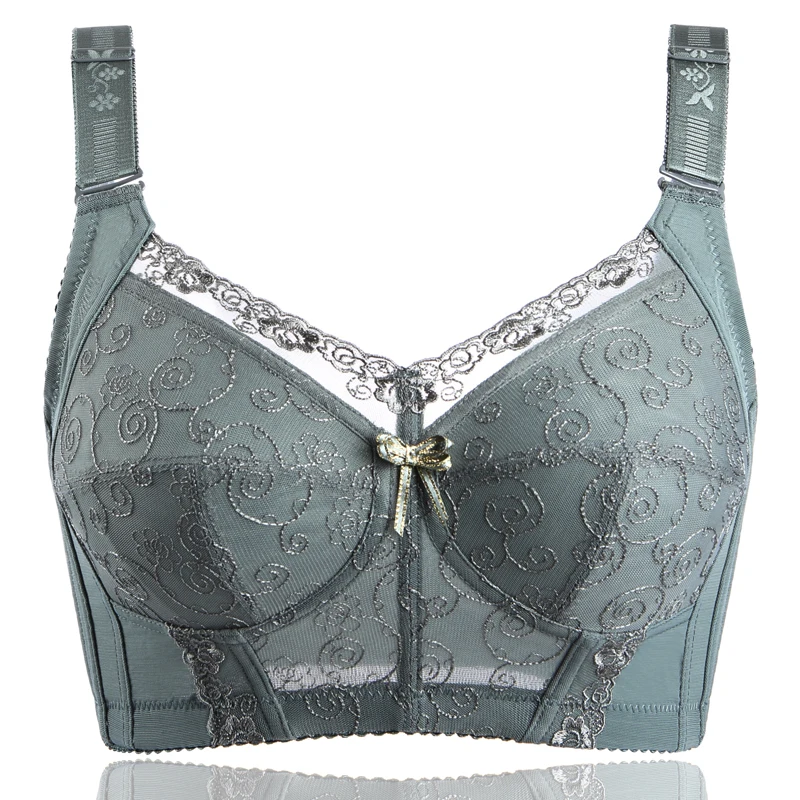 

Женский ультратонкий бюстгальтер с цветочной вышивкой, большие размеры 34 36 38 40 42 B C D E F