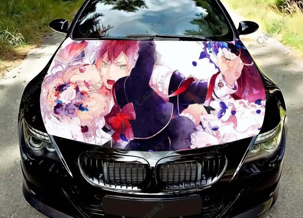 

DIABOLIK LOVERS anime Car Hood Vinyl Stickers Wrap Vinyl Film Engine Cover Decals Sticker Universal Car Hood Protective Film