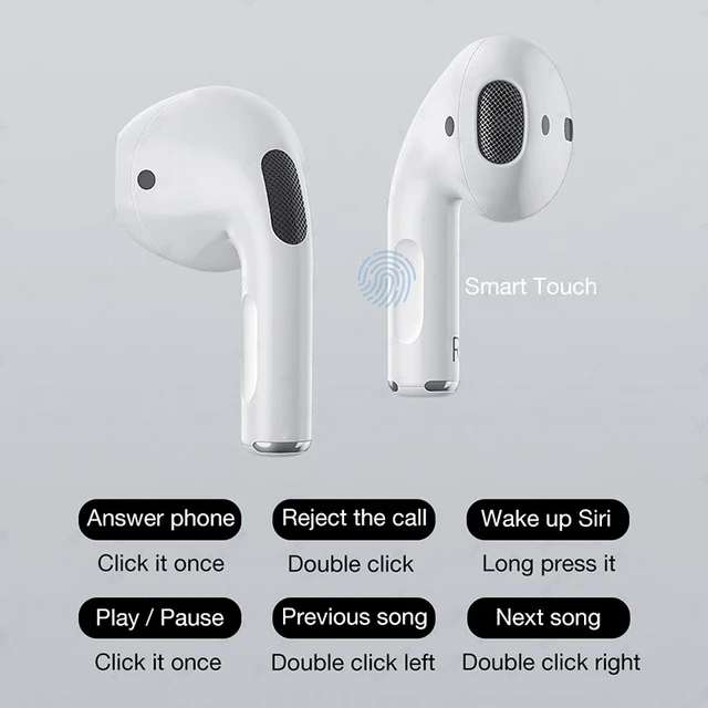 Original Air Pros 4 TWS Wireless Bluetooth Earphones Mini Pod Earbuds Gaming Handfree Headset For Xiaomi Apple iPhone Headphones 4