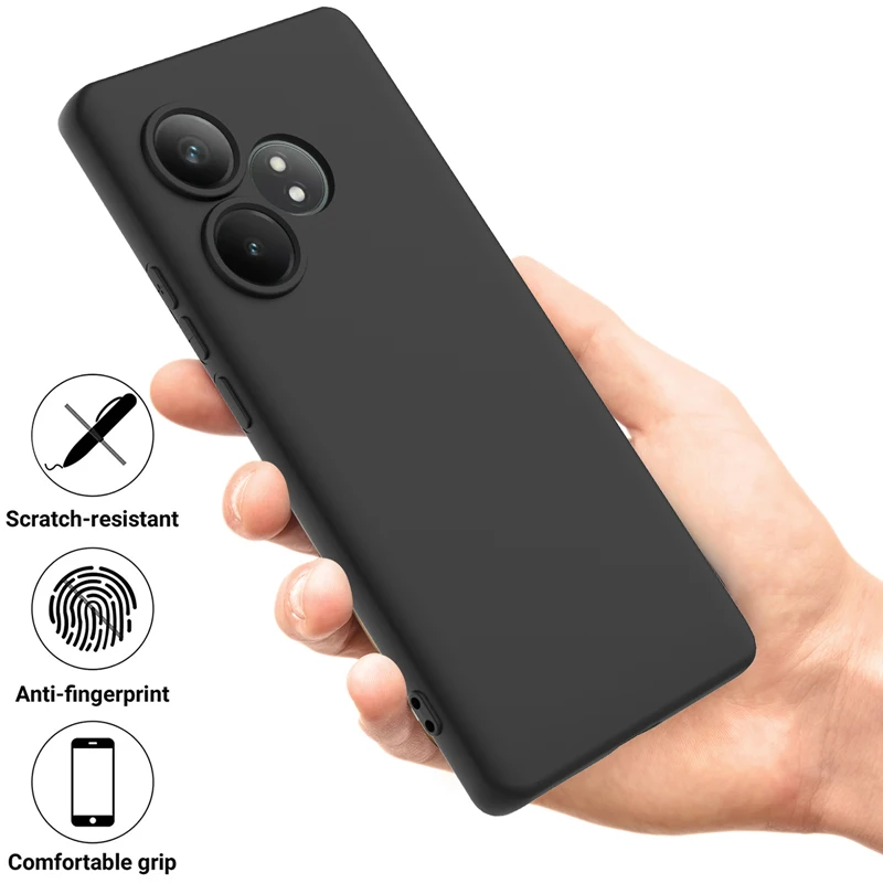 Для Realme GT6 6T Neo 6 мягкий чехол премиум-класса из жидкого силикона с флокирующимся
