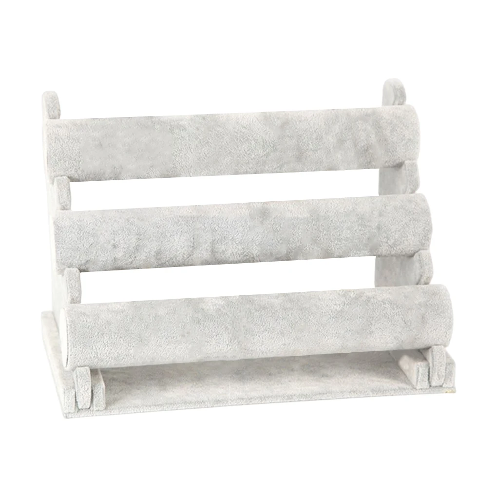 Female Three-layer Jewelry Organizer Bracelet Chain Fashion Display Stand Storage Hard Holder Desktop Craft Living