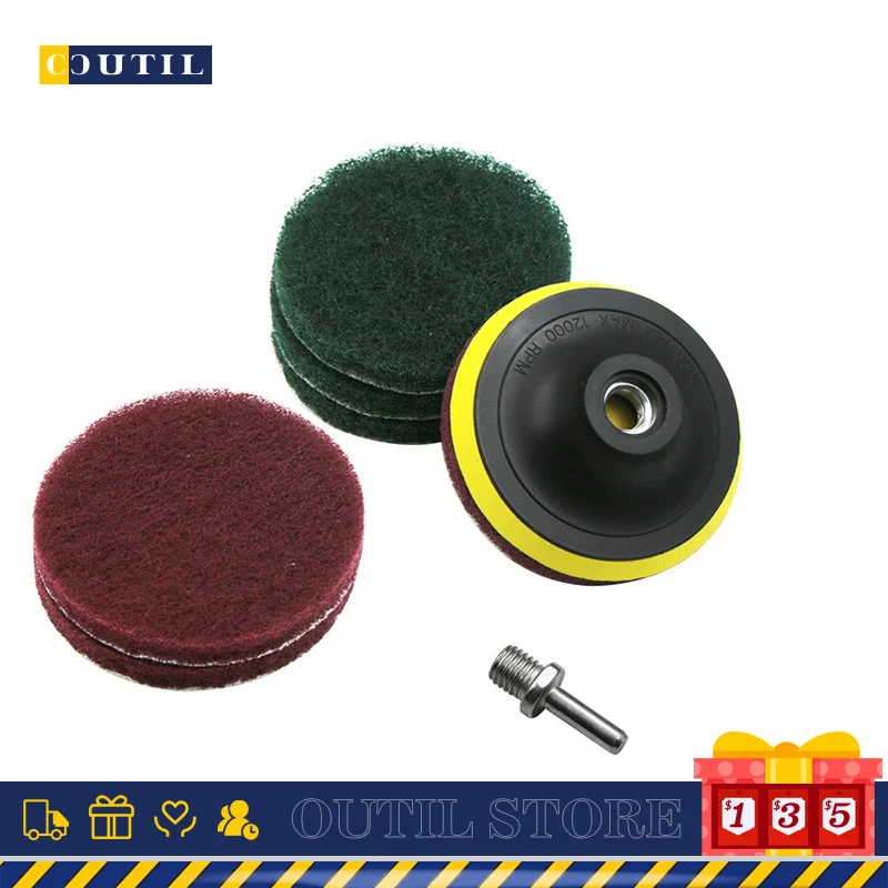 

3 Inch Self Adhesive Brushed Sheet Sanding Discs Pad Car Repair Polishing Sandpaper Abrasive Kits Polish Wheel Refurbish Buffing