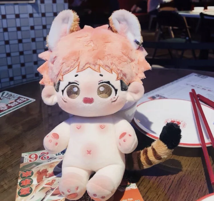 

Limit Anime Jujutsu Kaisen Itadori Yuji Animal Ears 20cm Plush Cotton Fat Body Doll Toy Soft Plushie Cosplay Cute Girl Fan Gift
