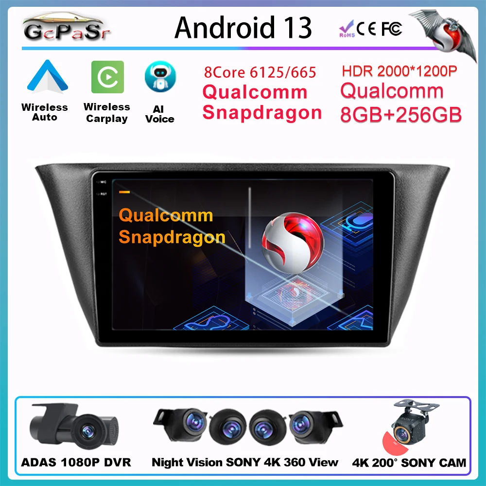 

Android-экран Qualcomm для Iveco Ежедневно 6 2014 - 2022 автомобильный DVD-радио мультимедийный видеоплеер GPS Автомобильная камера No 2din DVD