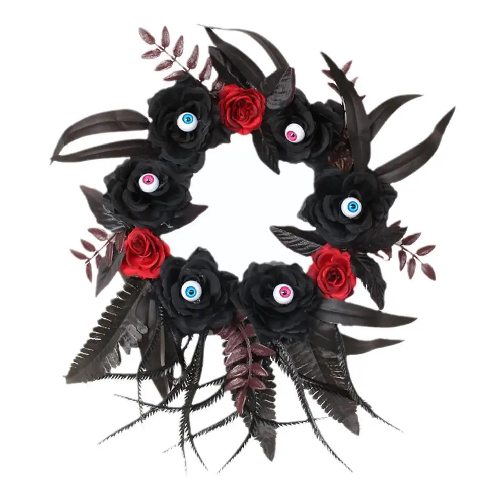 

Simulation Rose Eyeball Dead Branches Decor Hanging Wreaths Decoration Festival Supply Halloween Party Garland O7L5
