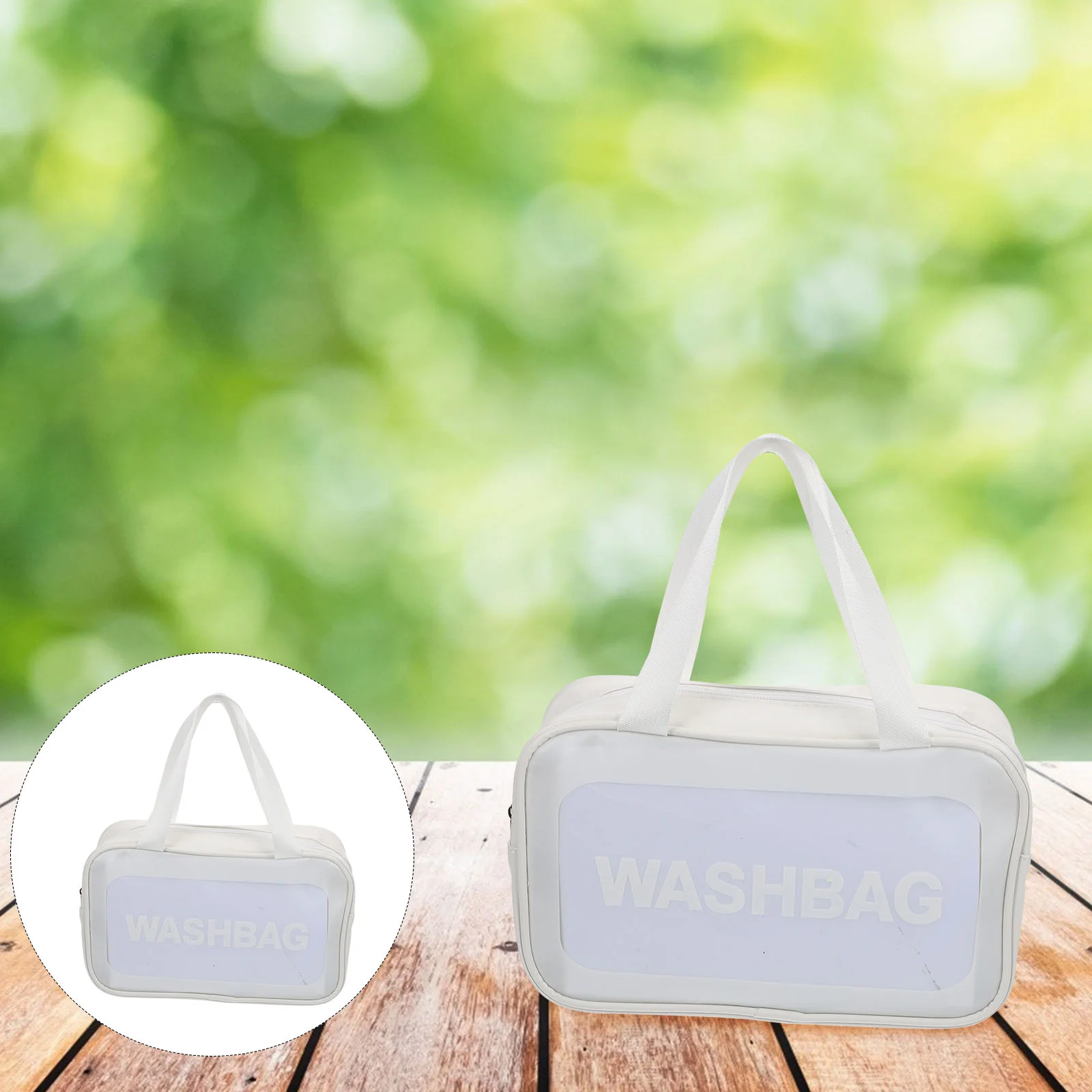 

Toiletry Bag, Frosted Clear Cosmetics Organizer Multipurpose Wash Carry for Vacation Bathroom Organizing